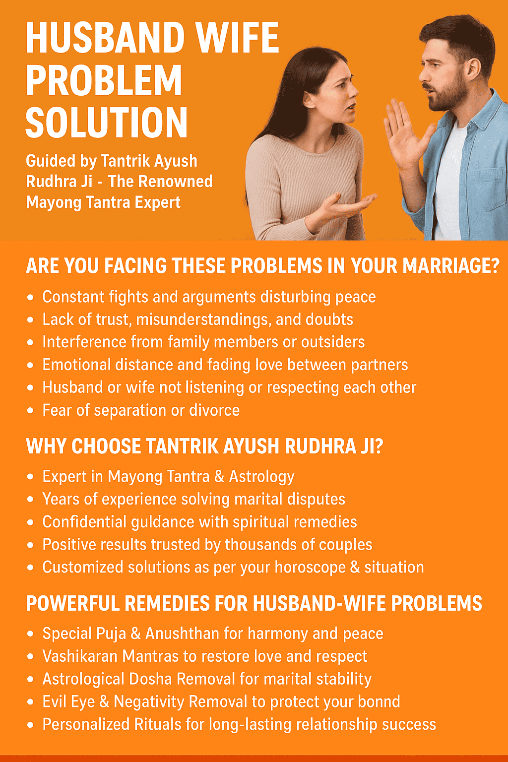 Husband Wife Problem Solution in Indore