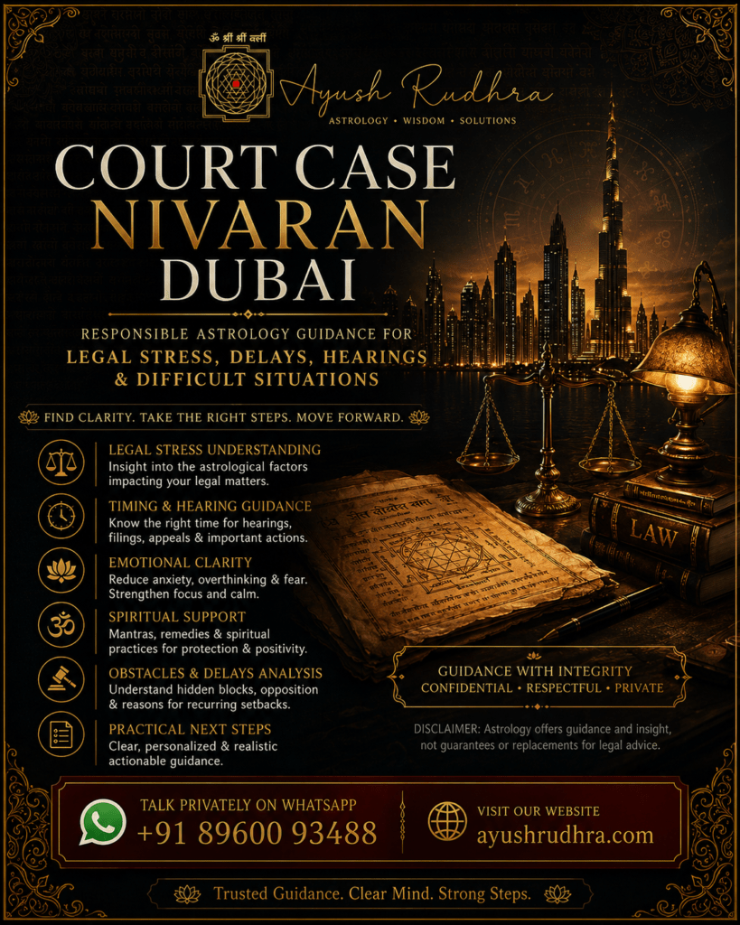Court Case Nivaran Dubai: A Responsible Astrology Guide for Legal Stress, Timing and Clear Decisions