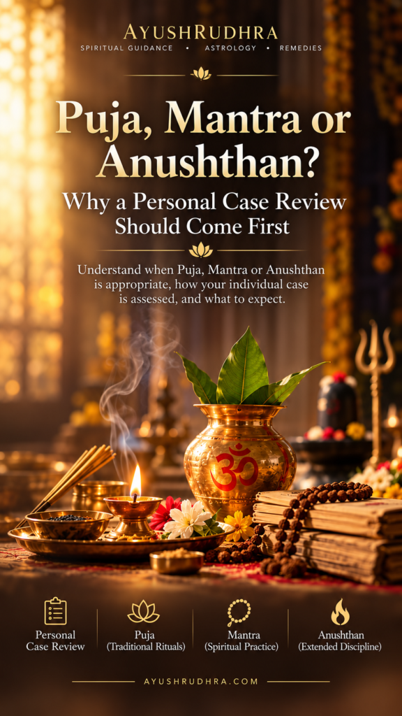 Puja, Mantra or Anushthan? Why a Personal Case Review Should Come First
