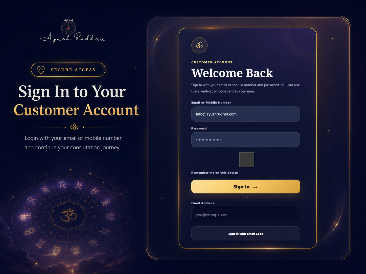 AyushRudhra Customer Account Launch 2026
